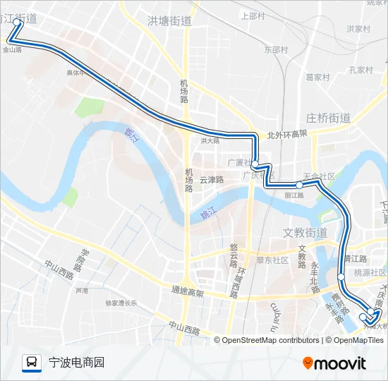 电商园区大站快线 Bus Line Map
