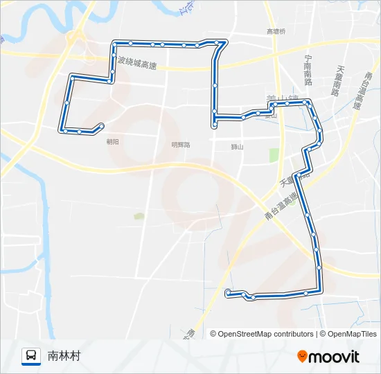 公交606南林村支线路的线路图