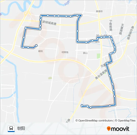 公交606南林村支线路的线路图