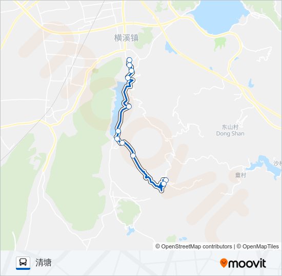公交640(清塘线)路的线路图