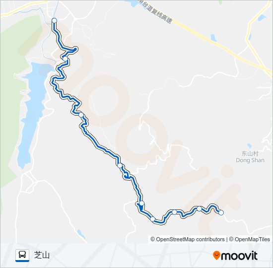 公交640(芝山线)路的线路图