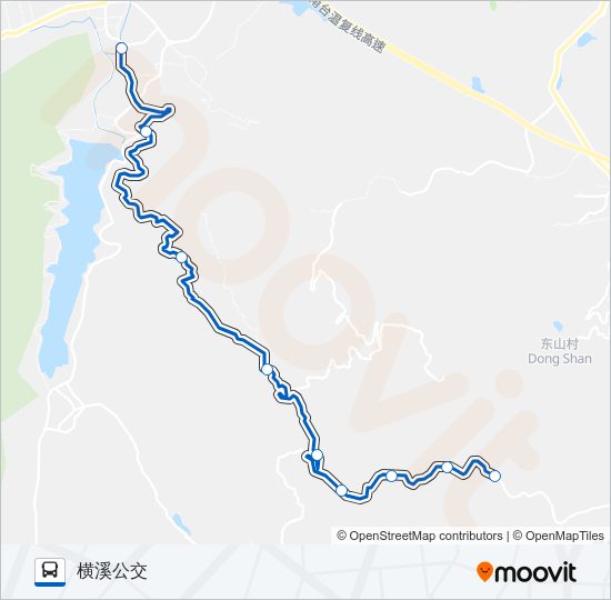 640路(芝山线) Bus Line Map