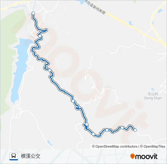 640路(芝山线) Bus Line Map