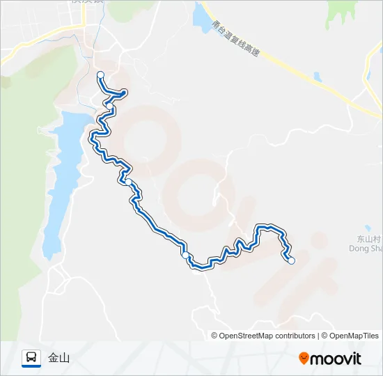 640路(金山线) Bus Line Map