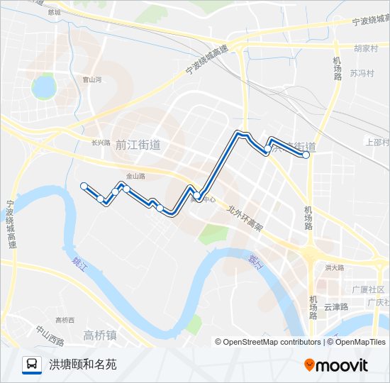 公交838横山村专线路的线路图