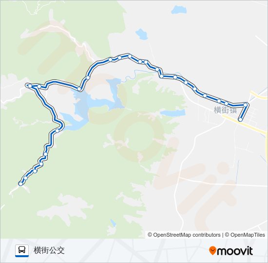 公交613-4(毛岙)路的线路图