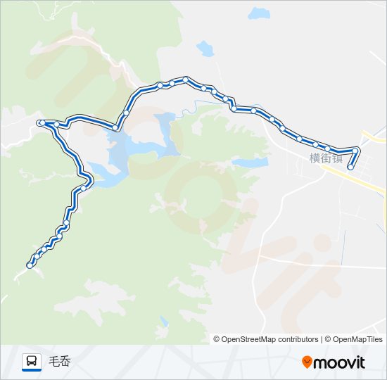 公交613-4(毛岙)路的线路图