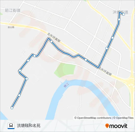 805路(西洪支线) Bus Line Map