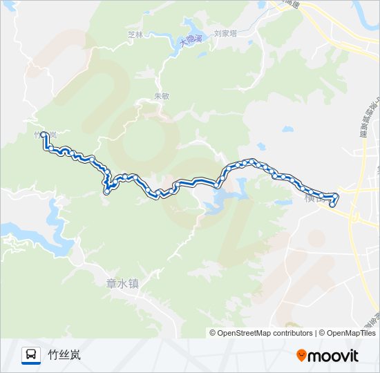 公交613-1(竹丝岚)路的线路图