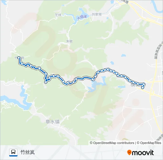 公交613-1(竹丝岚)路的线路图
