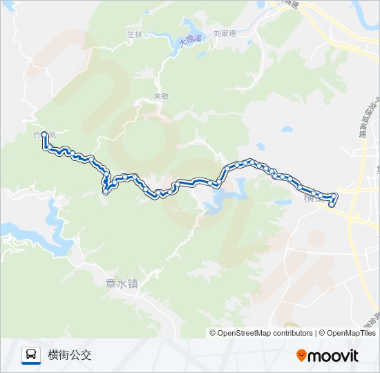 公交613-1(竹丝岚)路的线路图