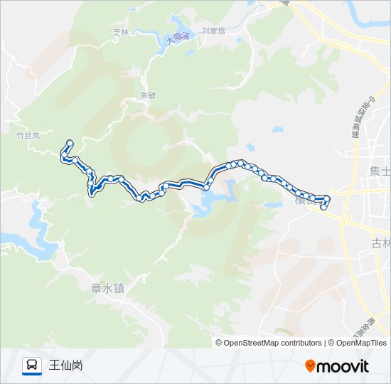 613-2路(王仙岗) Bus Line Map
