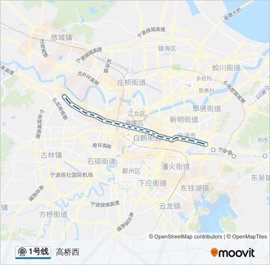 地铁1号路的线路图