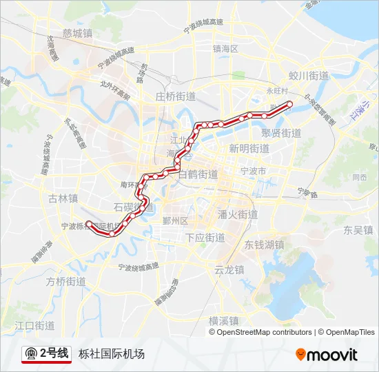 2号线 Metro Line Map