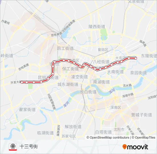 1号线 Metro Line Map
