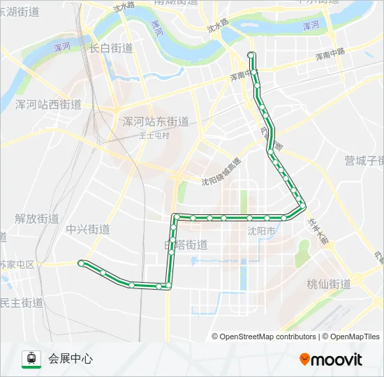 有轨电车1号线 Light Rail Line Map