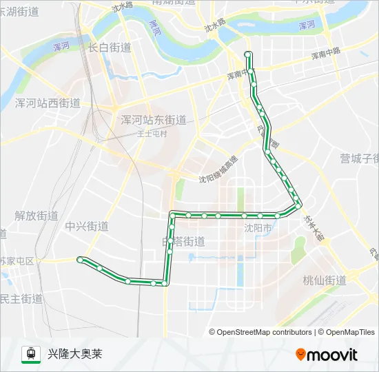 有轨电车1号线 Light Rail Line Map