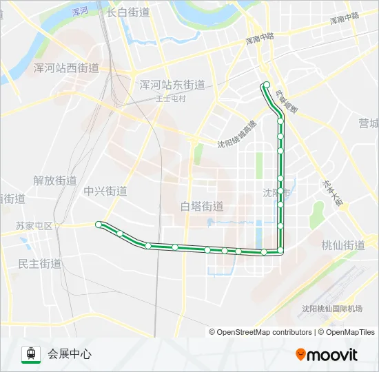 轻轨有轨电车3号路的线路图