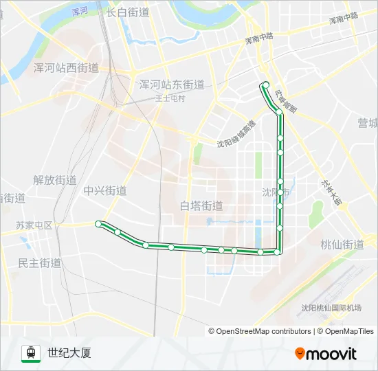 有轨电车3号线 Light Rail Line Map