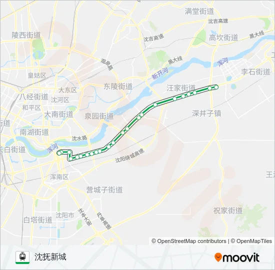轻轨有轨电车5号路的线路图