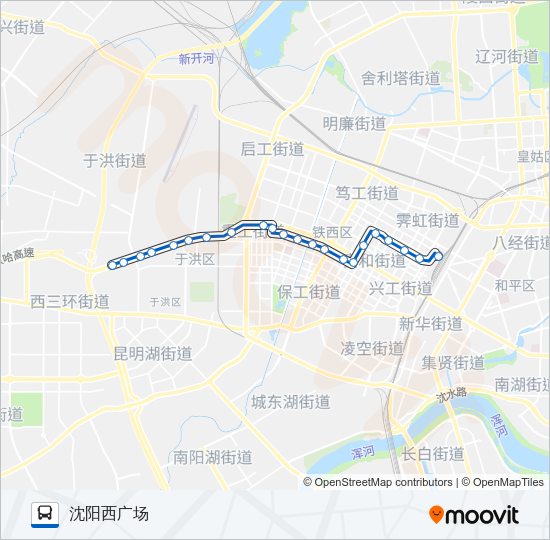 公交102路的线路图