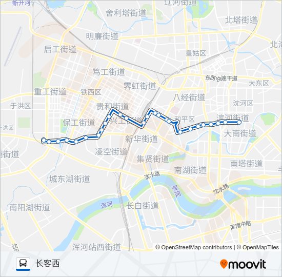 公交103路的线路图