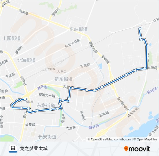 107路路线 日程 站点和地图 龙之梦亚太城