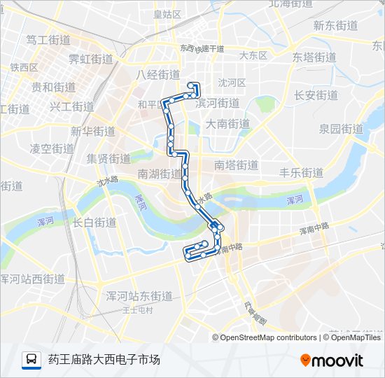 公交109路的线路图