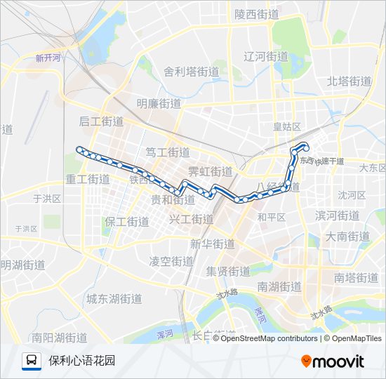 公交114路的线路图