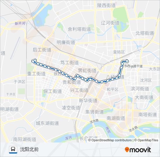 公交114路的线路图