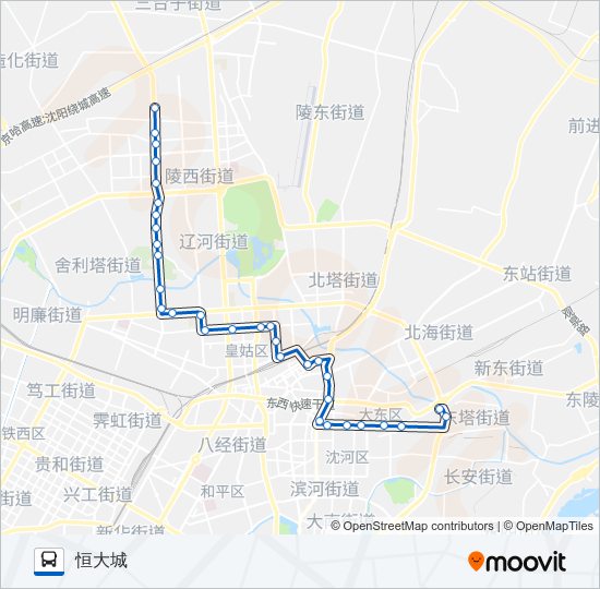 公交116路的线路图