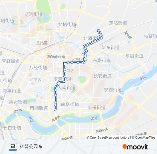 公交132路的线路图