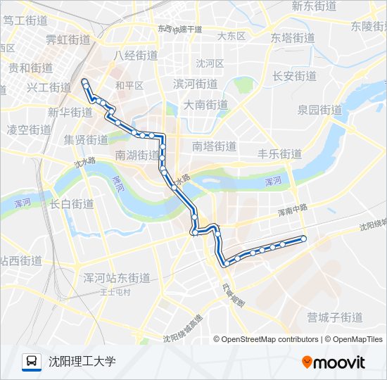 公交152路的线路图