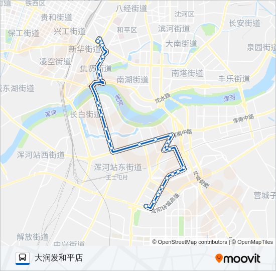 公交154路的线路图