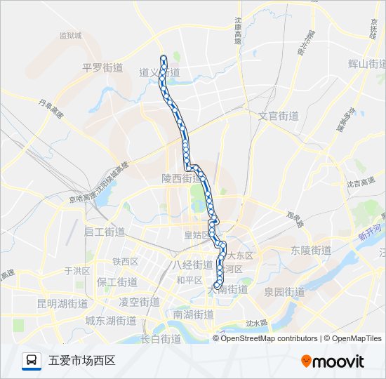 公交157路的线路图