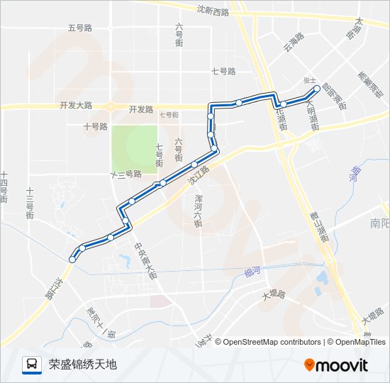 公交171路的线路图