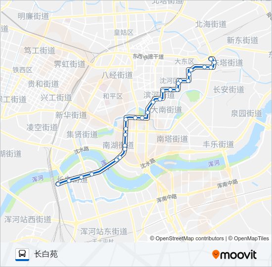 公交173路的线路图