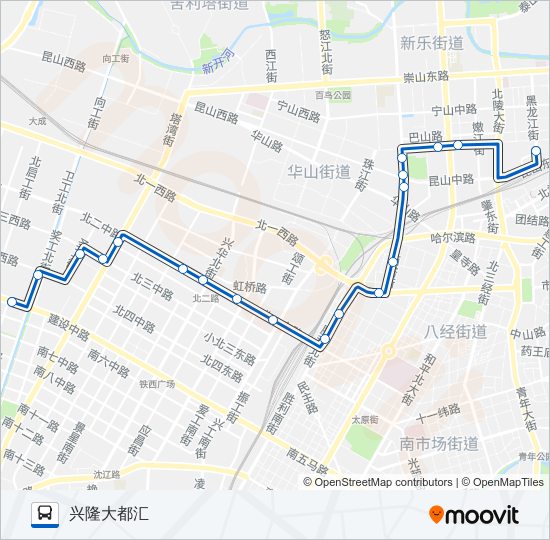 公交184路的线路图