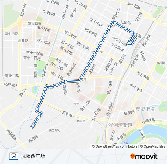 公交201路的线路图