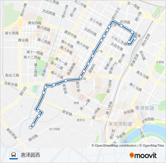 公交201路的线路图