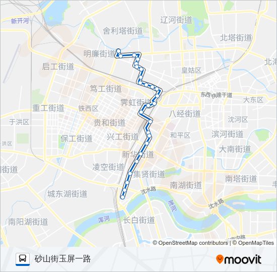 公交202路的线路图
