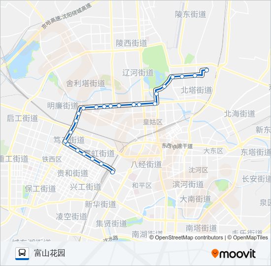 公交205路的线路图