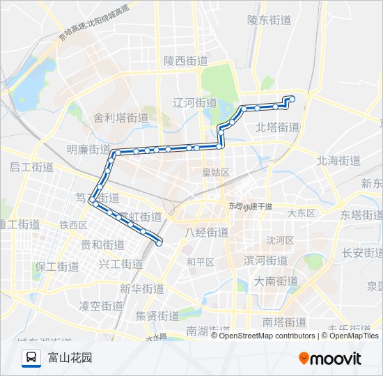 公交205路的线路图