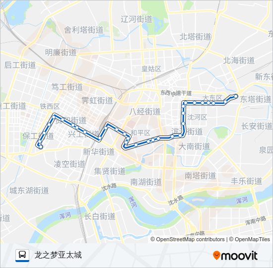 公交207路的线路图