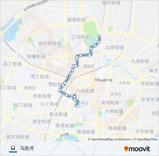 公交210路的线路图