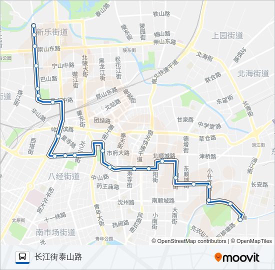 公交215路的线路图