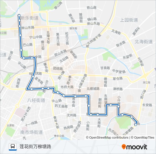 公交215路的线路图