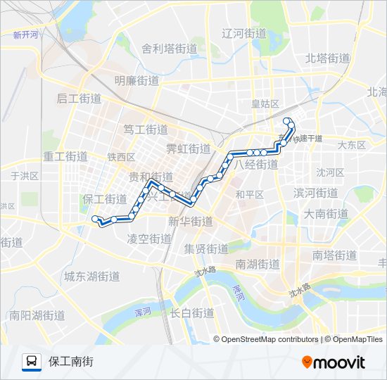 公交216路的线路图