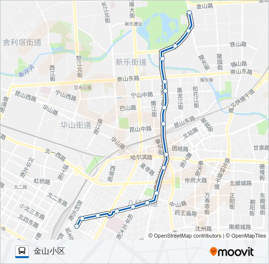 公交220路的线路图