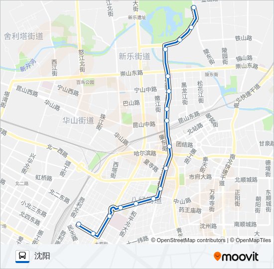 公交220路的线路图